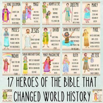 Old Testament Heroes & Villains Trading Cards (Bible)