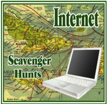 Preview of 17 Internet Scavenger Hunts