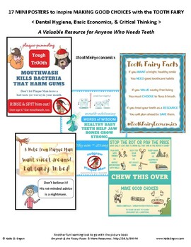 Preview of 17 MINI POSTERS for Dental Hygiene & Economics with the TOOTH FAIRY
