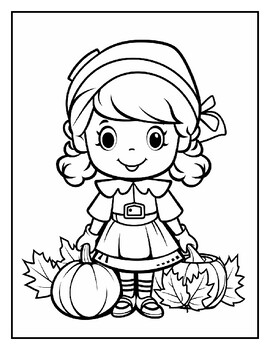 Preview of 170 Cute Thanksgiving Coloring Book For Kids