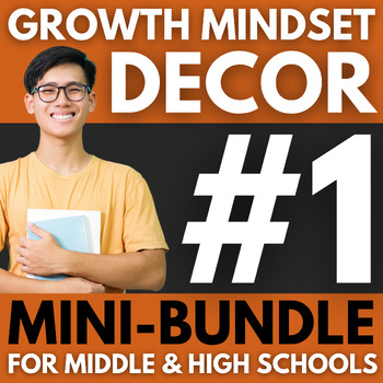 Preview of 170 Growth Mindset Posters MINI-BUNDLE #1 | Middle & High School Bulletin Boards