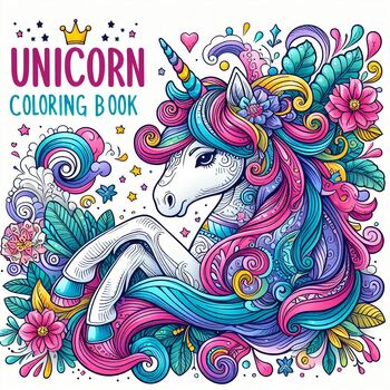 Preview of 170 Unicorn Baby Coloring Pages for Kids