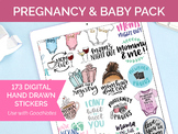 173 Digital Pregnancy and Baby Clip Art - Sticker PNGs and