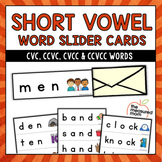 174 Short Vowel Word Slider Cards