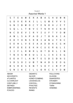 printable word search puzzles for adults