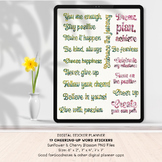 17Digital Planner Sticker: Inspirational Quotes in Sunflow