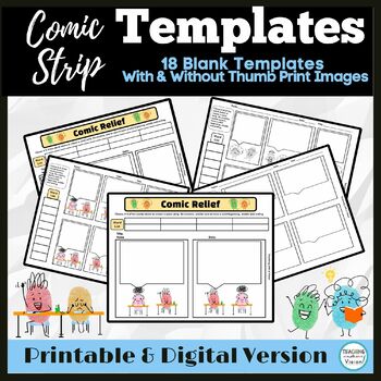 Preview of Comic StripTemplates Editable Google Slides Graphic Novels Spelling Vocabulary