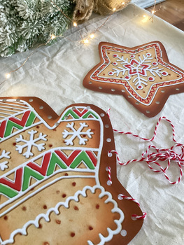 18 Custom Gingerbread Christmas Threading Cookies ACARA C2C | TpT