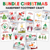 18 Design BUNDLE Christmas craft Handprint Footprint Finge