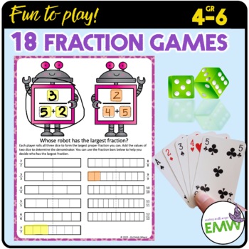 Preview of Fraction Games for comparing, simplifying, adding, multiplying, dividing ...