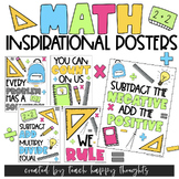 18 MATH Mathematic POSTERS Poster Set Positive Inspiration