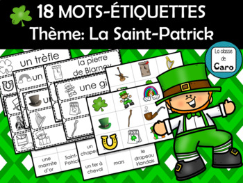 18 MOTS-ÉTIQUETTES  Thème: La Saint-Patrick