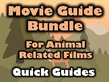 Preview of 33 Movie Guides for Animal Related Films - Quick Guides with Answer Keys