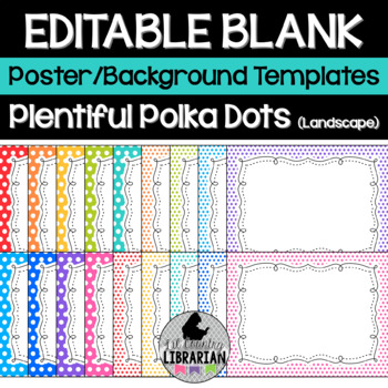 18 Plentiful Polka Dots Editable Poster Background Templates PPT or Slides™