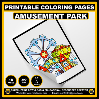 Preview of 18 Different Amusement Park Coloring Pages