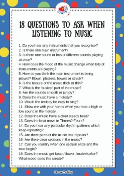 Preview of 18 Questions to Ask When Listening to Music