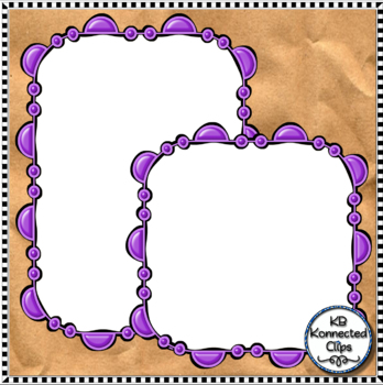 16 Shiny Lucy Frames Borders Square Rectangle Clipart by KB Konnected