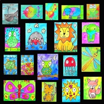 Preview of 18 VIDEO ART LESSON BUNDLE | EASY Drawing & Watercolor Painting Projects
