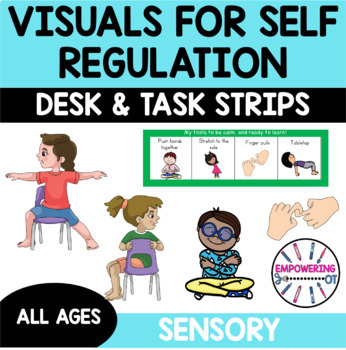 Preview of Visuals for sensory, gross motor exercises & self regulation cards ... OT SPED