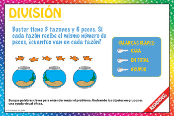 Preview of 18" x 12" Division Spanish STAAR Readiness Poster