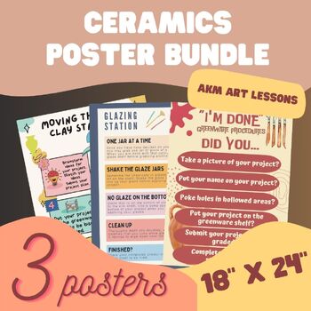 Preview of 18" x 24" Ceramics Procedure Poster Bundle