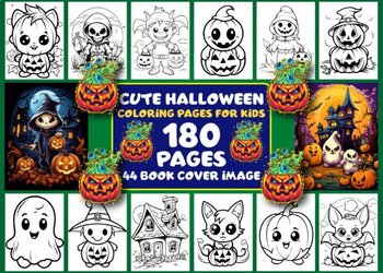 Preview of 180 Cute Halloween Coloring Pages for Kids