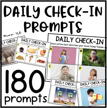 Preview of 180 Daily Check-in Prompts- Distance Learning