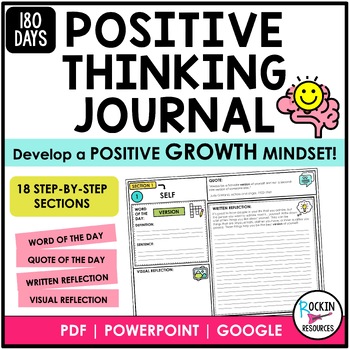 Preview of Daily SEL Journal, Growth Mindset, Social Emotional Learning, Morning Work