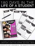 180 Days in the Life of a Student – EDITABLE Memory a Day 