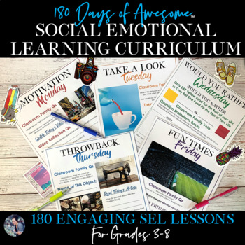 Preview of 180 Days of Awesome SEL- Social- Emotional Learning Curriculum Trial