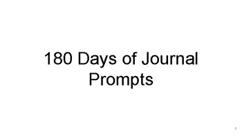 180 Days of Journal Prompts by World Class Educators | TPT