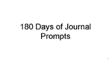 180 Days of Journal Prompts