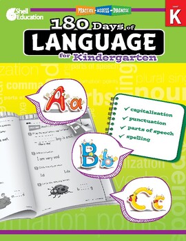Preview of 180 Days of Language for Kindergarten Grade (eBook)
