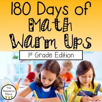 Preview of 180 Days of Math Warm Ups (1st Grade Edition)