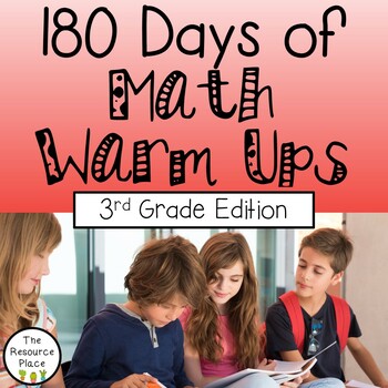 Preview of 180 Days of Math Warm Ups (3rd Grade Edition)
