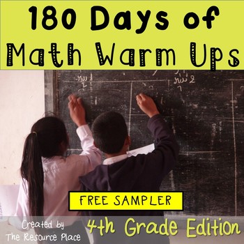 Preview of 180 Days of Math Warm Ups (4th Grade Edition) - FREE SAMPLER!