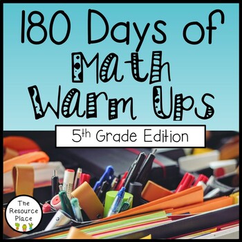 Preview of 180 Days of Math Warm Ups (5th Grade Edition)
