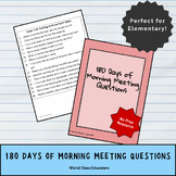 180 Days of Morning Meeting Questions
