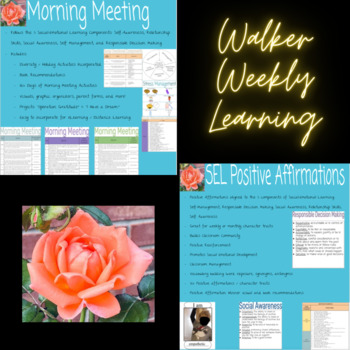 Preview of 180 + Days of Morning Meetings & SEL Positive Affirmations