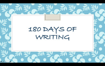 Preview of 180 Days of Quick Writing Prompts -Daily Writing Prompt