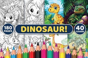 Preview of 180 Dinosaurs Coloring Pages Summer Coloring sheets 2024