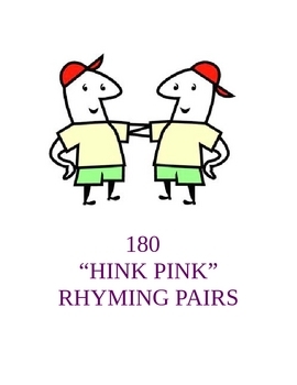 Preview of 180 Hink Pinks: Giant Collection for Each Day of the School Year