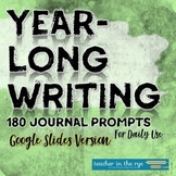 180 Journal Prompts Quick Writes Bell Ringers Year Long Wr