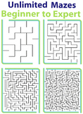 180 Mazes Beginner To Extreme: Handwriting, Persistence, a