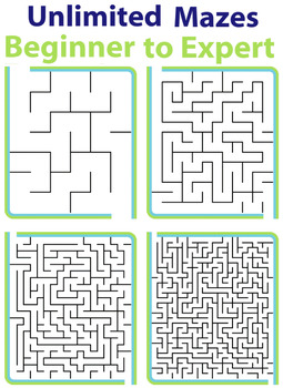 Preview of 180 Mazes Beginner To Extreme: Handwriting, Persistence, and Problem Solving