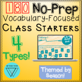 180 No-Prep Vocabulary Starters: Word Morning Work Warm-Up