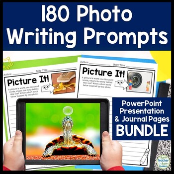 Preview of 180 Picture of the Day BUNDLE: Powerpoint Presentation AND Daily Journal Pages