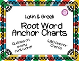 180 Root Word Anchor Charts + Quizzes
