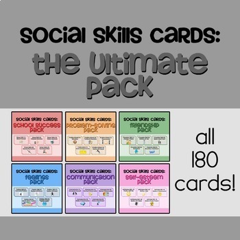 Preview of 180 Social Skills Cards: The Ultimate Bundle