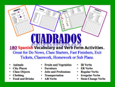 180 Spanish Vocabulary and Verb Form Activities (Do Nows, 